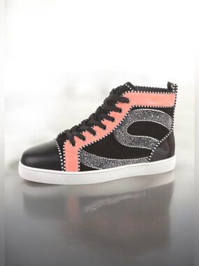 Limited Edition Christian Louboutin Louise High Top Strass Formula 1 Sneakers F1